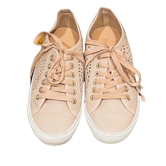 Restricted Women’s Mauve Light Pink Laser Cut Sneakers (6) - Picture 4 of 15